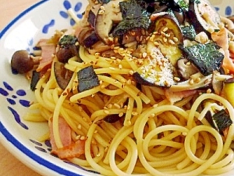 なすときのこの和風パスタ レシピ 作り方 By Ratatouille 楽天レシピ